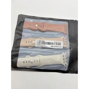 3 Pack Engraved Floral Silicone smart Watch Bands 42/44/45/49mm